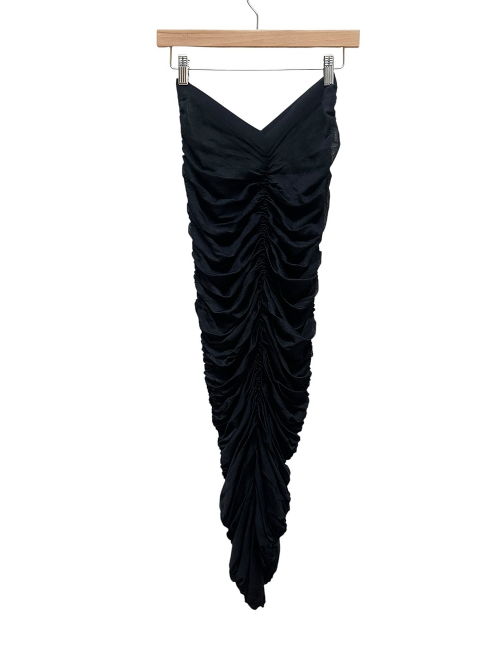 KHAITE Laure Ruched Silk Skirt - Picture 11 of 14
